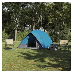 furnicato Faltzelt Campingzelt Blau 320x275x190 cm mit Taftstoff und E-Port, (1 tlg) blau
