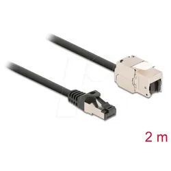 DELOCK 87028 - Keystone Modul RJ45 Buchse > Stecker mit Kabel, 2 m