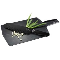 GEFU Kochtopf GEFU Set Falt-Schneidebrett LAVOS mit Santoku Messer by Greenpan