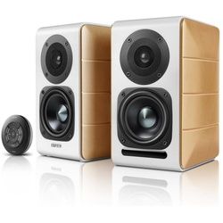 Edifier® S880DB 2.0 Regal-Lautsprecher (88 W, Bluetooth-Regallautsprecher System in Holz/Weiß) beige|weiß