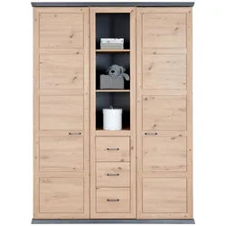 My Baby Lou Babykleiderschrank , Eichefarben, Dunkelgrau , Kunststoff , 7 Fächer , 3 Schubladen , 154x209.2x60.2 cm , Baby & Kindermöbel, Babyzimmer, Babyzimmer-serien