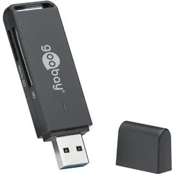 Goobay Kartenlesegerät USB 3.0 - zum Lesen von MicroSD und SD Speicherkartenformaten