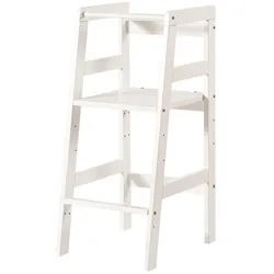 Montessori-Turm Weiß 49/40/90 cm , Holz , 40x90x49 cm , Babymöbel & Kindermöbel, Babyzimmer, Hochstühle, Lerntürme