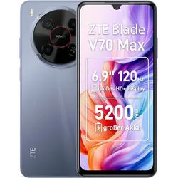 ZTE Blade V70 Max Smartphone (17,53 cm/6,9 Zoll, 128 GB Speicherplatz, 50 MP Kamera) grau