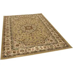 Teppich THEKO "Hamadan 359", braun (camel), B:50cm H:10mm L:80cm, Polypropylen, Teppiche, Teppich, Kurzflor, Orient-Optik, auch als Läufer