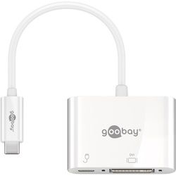 Goobay USB-CTM-Adapter DVI, PD, weiß - erweitert ein USB-CTM Gerät um einen DVI-Anschluss