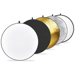 Caruba Reflektor 5-in-1 107cm Set (Gold, Silber, Schwarz, Weiß, Durchsichtig)