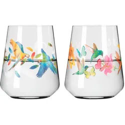 Ritzenhoff Gläserset , Multicolor, Transparent , Glas , 2-teilig , 500,00 ml , 11.0 cm , Made in Germany, FSC Mix , Gläser, Gläsersets