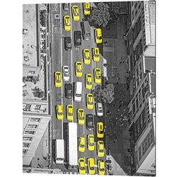 ANY IMAGE Kunstdruck »New York Taxis«, mehrfarbig, Alu-Dibond - bunt