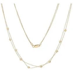 Firetti Collier Schmuck Geschenk Gold 375 Halsschmuck Halskette Ankerkette Kugeln gelb|goldfarben