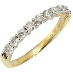Diamonds by Ellen K. Ring 585 Gold 9 Brillanten=0,52ct.