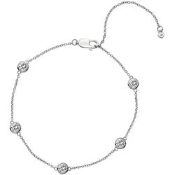 Diamond Armband Silver bracelet with topaz and genuine diamond Willow DL580