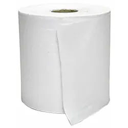 ELOclean Rollenhandtuchpapier, 1-lagig, naturweiß, Unperforierte Handtuchrolle mit herausnehmbaren Spiralkern, 1 Paket = 6 Rollen à 300 Meter