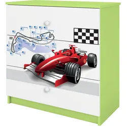 Raumhirsch Furniture Kommode Babydreams Formel 1 81/81/41 , Grün , Holzwerkstoff , Rechteckig , 81x81x41 cm , Babymöbel & Kindermöbel, Babyzimmer, Babyregale & Kinderregale