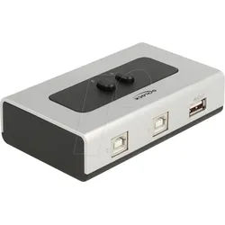 DELOCK 87761 - USB 2.0 Switch 2 Port, 2x USB-B zu 1x USB-A, bidirektional