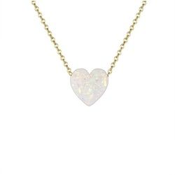 Karisma Kette mit Anhänger Karisma Damen Edelstahl Gold Collier Anhänger Kette - Halskette Herz Liebe - YLK106.Weiss