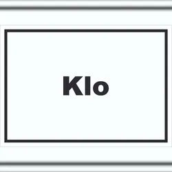 HB-Druck Klo Schild mit Text WC Toilette waagerecht A3 Rückseite selbstklebend