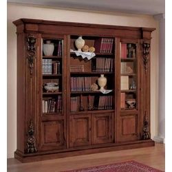 JVmoebel Bücherregal Großes Braunes Bücherregal Luxus Vitrine Holzschrank, Made in Italy braun