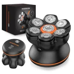 Rasierapparate JK-1688 Electric Shaver for Head and Beard - Black