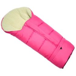 BambiniWelt by Rafael K. Fußsack Winterfußsack Fußsack für Kinderwagen Buggy mumienform Wolle UNI rosa