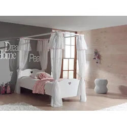 Himmelbett 90x200 Amori, Weiß