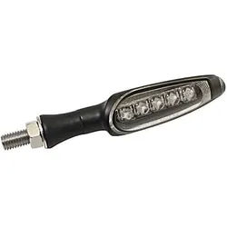 KOSO KOSO LED-Blinker, schwarz mattes Metallgehäuse, transparentes Glas, schwarz