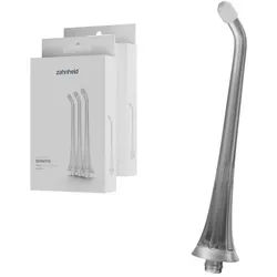 Zahnheld Aufsteckbürsten Zahndusche Ersatzdüsen Sensitiv - für Zahnheld Munddusche Aquadent, 6 Stück, Weiß, mit Gummi-Spitze, im 3er, 6er oder 9er Set, Zahnpflege Set, Water Flosser, für sensible Bereiche Zahnzwischenräume, für Munddusche weiß