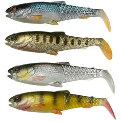 Savage Gear Kunstköder Savage Gear Craft Cannibal Paddletail - 4 Gummifische 10.5cm / 12g / Clear Water Mix