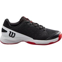 WILSON Kinder Tennisoutdoorschuhe RUSH PRO JR L, Black/White/Wilson Red, 37