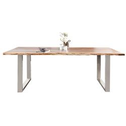 Casa Padrino Esstisch Designer Massivholz Esstisch Natur - Akazie - 200 x 100 x H.80 cm - Aus massivem Akazienholz