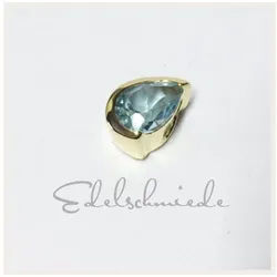 Edelschmiede925 Schmuckset dezenter Anhänger 333/- Gold mit Blautopas (beh)
