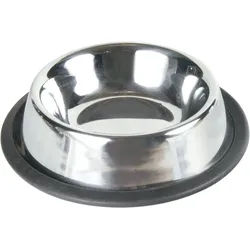 TRIXIE Napf, Edelstahl / Gummiring, 0,2 l / Ø 15 cm