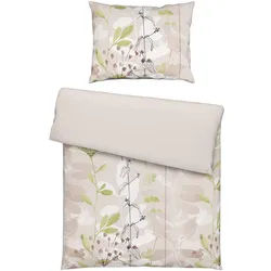 Bettwäsche Loala XL Grün/Beige ca. 140x220cm