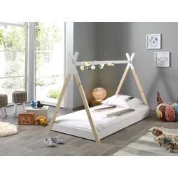 HAUSBETT Tipi 90x200 cm Weiß