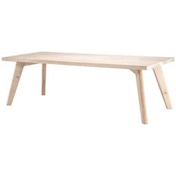 Casa Padrino Esstisch Luxus Massivholz Esstisch Naturfarben 240 x 100 x H. 76 cm - Rechteckiger Eichenholz Küchentisch - Luxus Massivholz Esszimmer Möbel