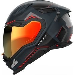 Nexx X.WST 3 Fluence Helm, grau-rot, Größe M