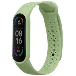 kwmobile Uhrenarmband Armband für Xiaomi Mi Smart Band 6/Mi Band 6/Band 5, Ersatzarmband Fitnesstracker - Fitness Band Silikon grün