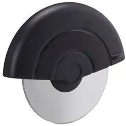 Relaxdays Pizzaschneider mit Edelstahlklinge Schwarz,Silber