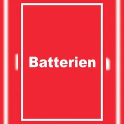 HB-Druck Batterien Mülltrennung Schild mit Text hochkant A3 Rückseite selbstklebend