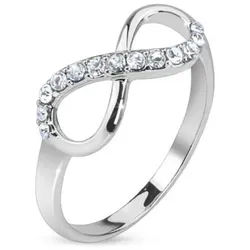 Order & Smile Schmuck Fingerring Damen-Ring Infinity: Ring Unendlichkeit silberfarben 51