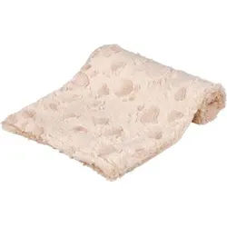 Cosy blanket structured soft plush 100 × 70 cm beige