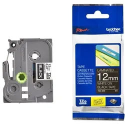 TZe335 12mm (0.47") White on Black Label tape for P-Touch 8m