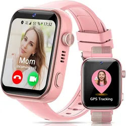 AIMIUVEI T45 Smartwatch (4,6 cm, sim), KINDER-SMARTWATCH MIT VIDEOANRUFFUNKTION GPS UND WASSERSCHUTZ rosa