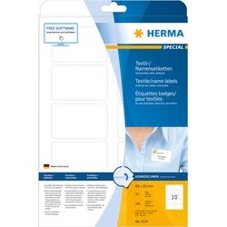 HERMA Special Name/textile - Acetatseide - selbstklebend, entfernbarer Klebstoff - weiß - 50 x 80 mm 200 Etikett(en) (20 Bogen x 10) Etiketten