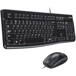 Logitech Combo MK120, US-Layout, schwarz, kabelgebunden