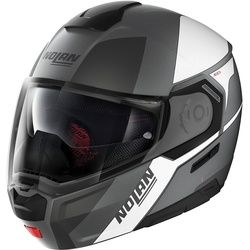 Nolan N90-3 Wilco N-Com Klapphelm, grau-weiss, Größe S