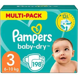 Pampers Windeln Gr√∂ße 3 (6-10kg) Baby-Dry, Midi, Monatsbox 198 St