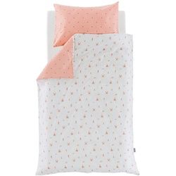 Träumeland Babybettwäsche , Rosa, Weiß , Textil , Prinzessin , 100x135 cm , pflegeleicht, atmungsaktiv, hautfreundlich, bügelleicht, schadstoffgeprüft, weiche und anschmiegsame Oberfläche , Schlafen, Babybettausstattung, Babybettwäsche
