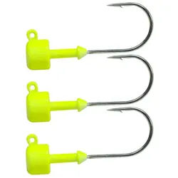 Dieter Eisele Jighaken Dieter Eisele Jigkopf 6/0 fluor gelb - 3 Jighaken