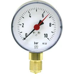 Manometer 0-10 bar 80mm G1/2